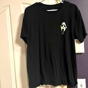 Ghost face large tshirt with sunflower large